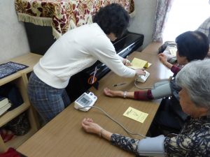 血圧測定の様子